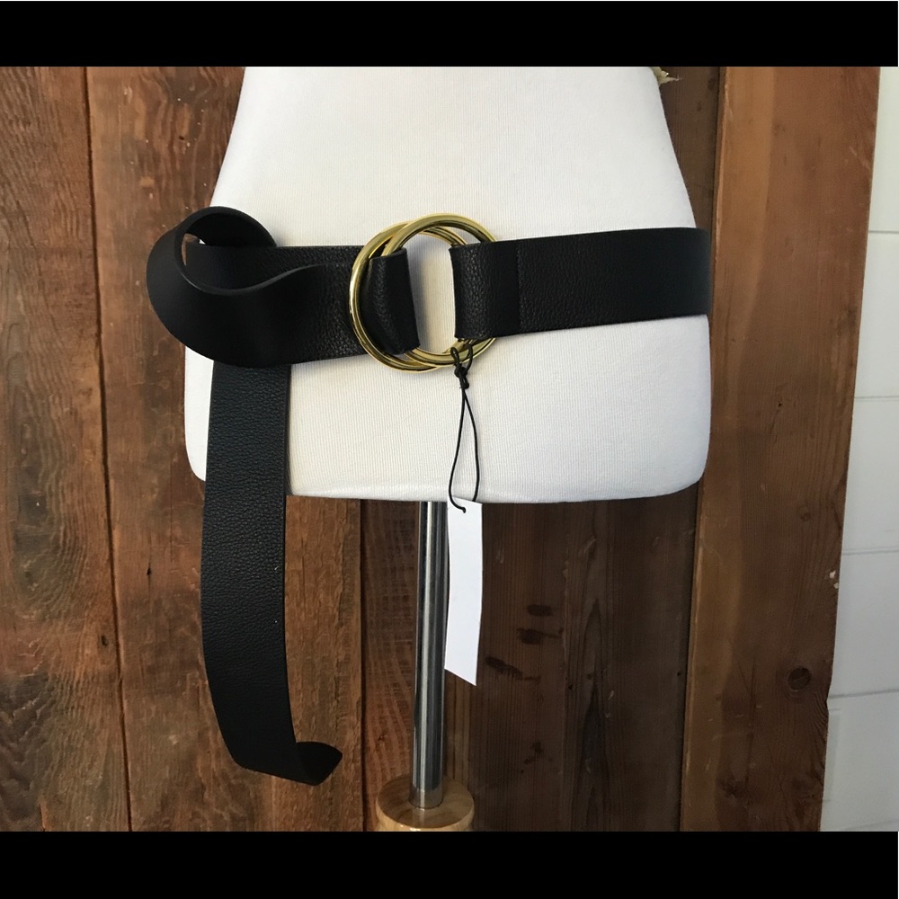 B-Low The Belt X-Long Black Gold Belt Waist or Hip